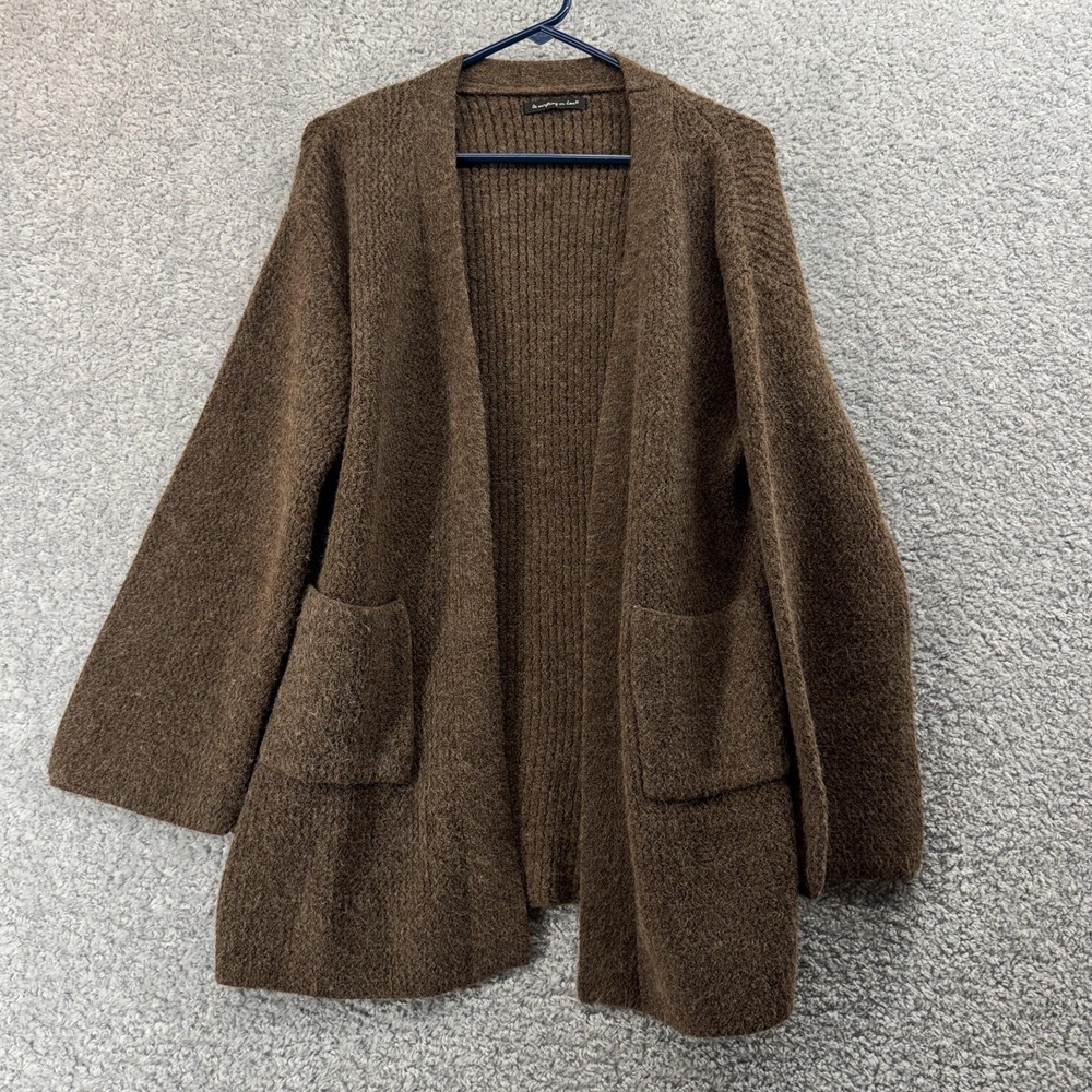 Do Everything In‎ Love Cardigan Sweater Womens One Size Brown Open Front Pockets